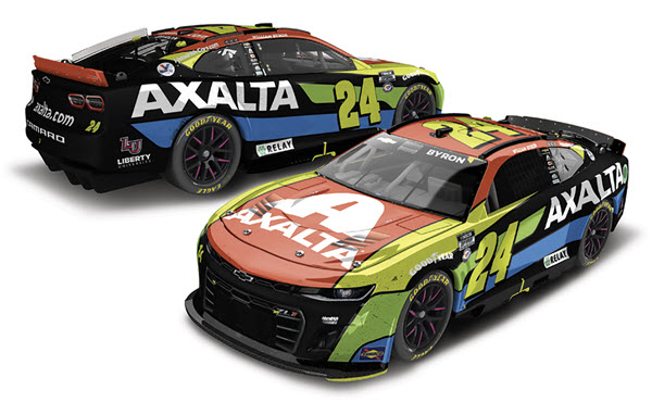 2023 William Byron NASCAR Diecast 24 Axalta Atlanta Win Raced Version CWC 1:64 Lionel Action ARC Diecast Chassis 98